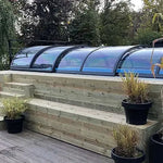 Containerpool 6,11 x 2,5 m, gebrauchsfertig mit Dach, Premium-Paket-Neu