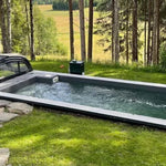Containerpool 6,11 x 2,5 m, gebrauchsfertig mit Dach, Premium-Paket-Neu
