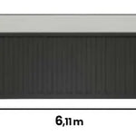 Containerpool 6,11 x 2,5 m, gebrauchsfertig mit Dach, Premium-Paket-Neu