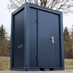 Sanitärcontainer - WC mit Waschbecken und Pissoir Anthrazit