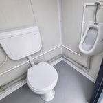 Sanitärcontainer - WC mit Waschbecken und Pissoir Anthrazit